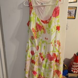 Robbie Bee White and Pink Dress
